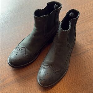 ALLSAINTS - Classic Black Leather Brogue Chelsea Boots